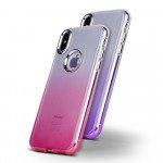 Wholesale iPhone X (Ten) 360 Gradient Armor Hybrid Case (Dark Red)